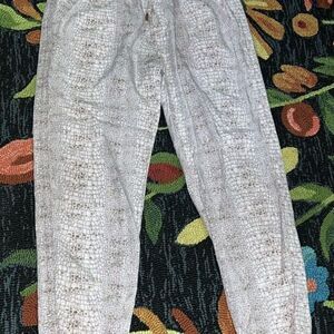 Anthropologie Pink Orana Snakeq Print Joggers Size Small